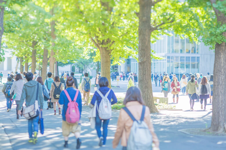 大正大学大学風景写真_銀杏並木