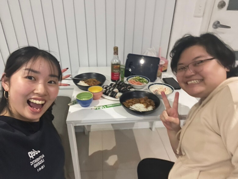 東京経済大学留学生と食事