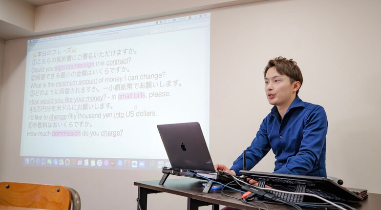 PFアカデミーの英語レッスンの様子