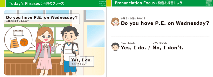 kimini英会話「ばっちり小学生英語」の教材1