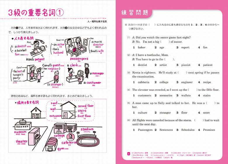 kimini英会話 英検3級合格コース 予習教材