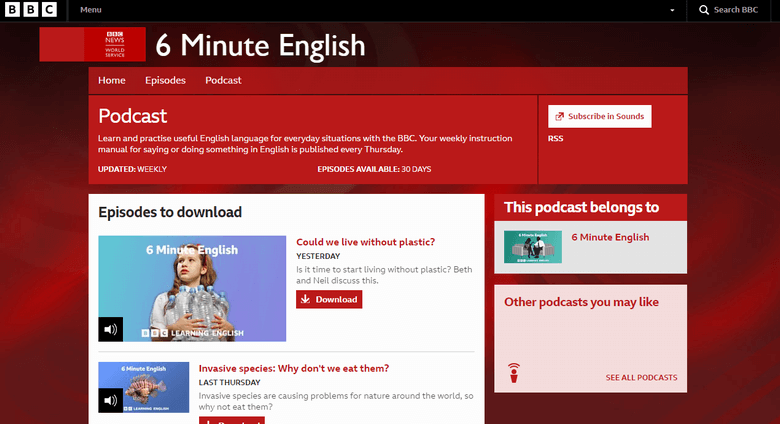 BBC Radio - 6 Minute English