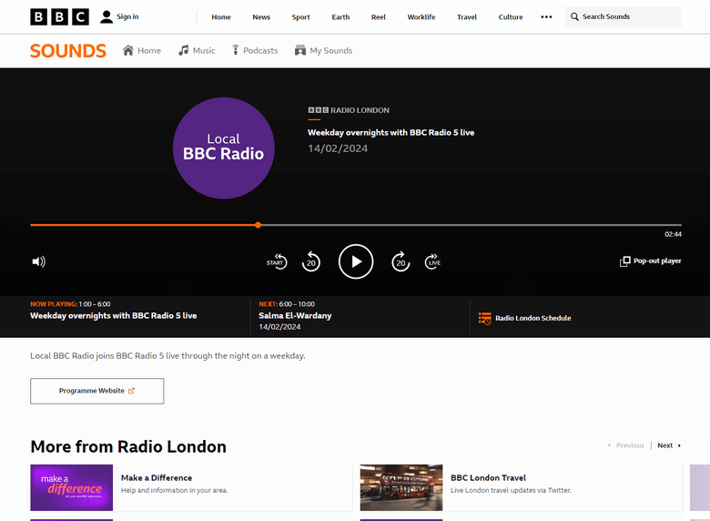 Radio London - Listen Live - BBC Sounds（英国放送協会ラジオ）