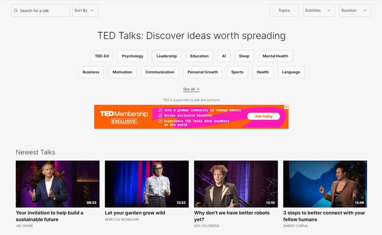 TED: Ideas Worth Spreading