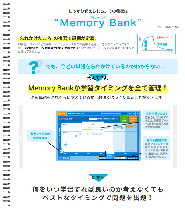 「iKnow!」メモリーバンク