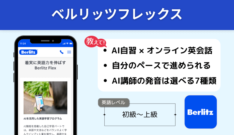 ベルリッツフレックス（AI英会話）
